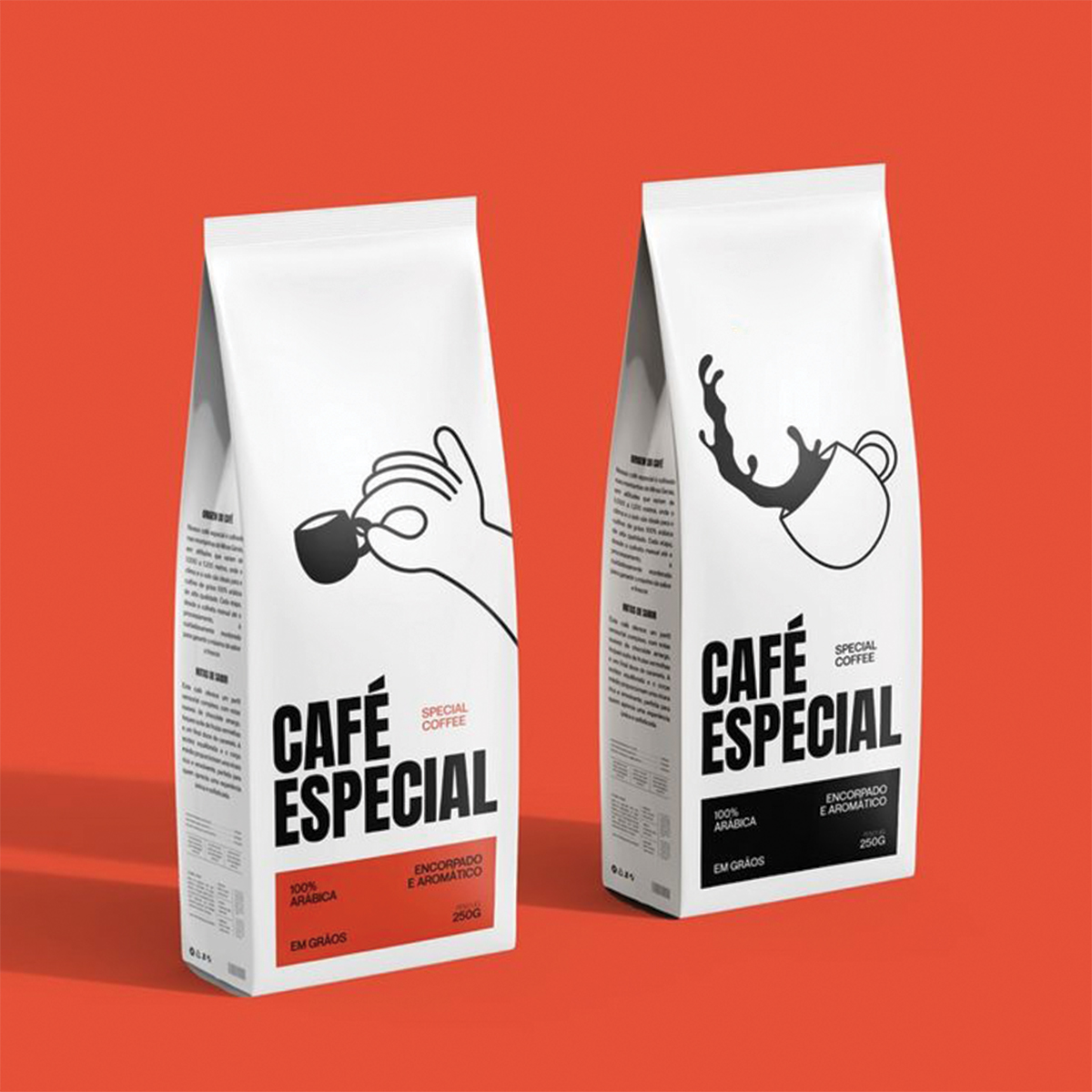 Coffee Bags — custom coffee packaging by Packmio Close detail of the print finish on coffee bags