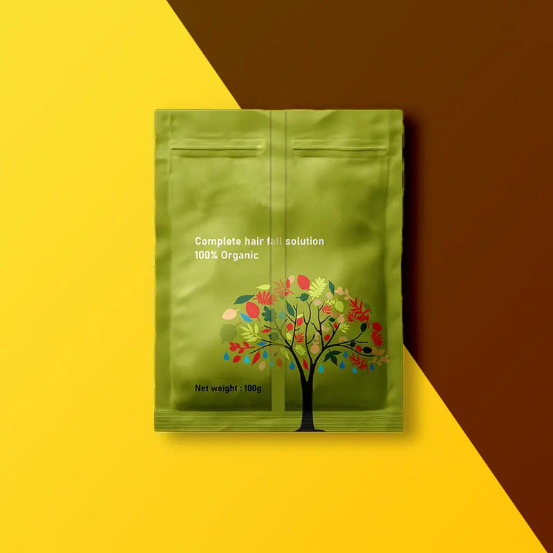 Dual Compartment Custom Mylar Bags — custom mylar bags by Packmio Dual Compartment Custom Mylar Bags opened to show the inside print and construction