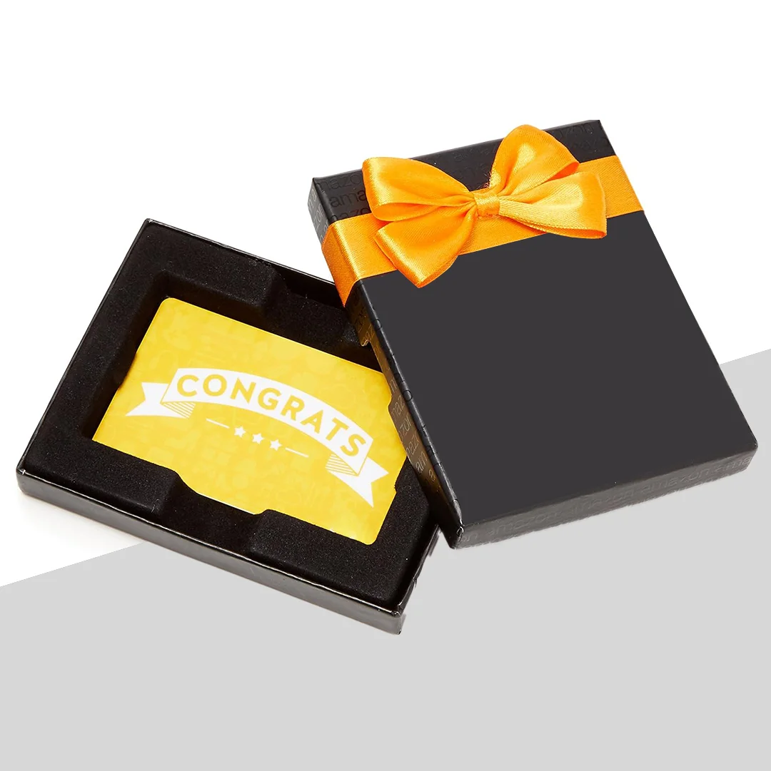 A rigid gift box opened to show its printed interior